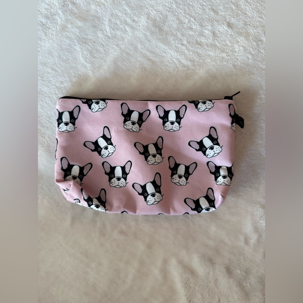 Pink French Bulldog Cosmetic Bag - Picture 1 of 3